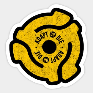 45 RPM Record Adaptor Graphic Tee Sticker